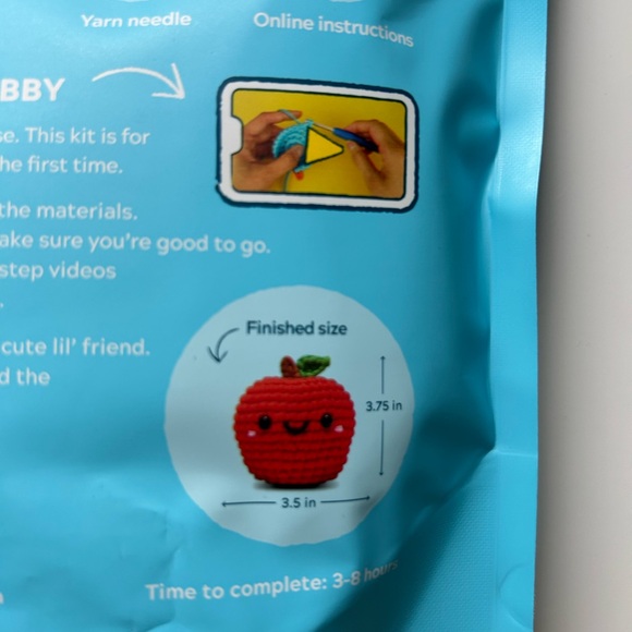 Limited Edition The Woobles Bigs the Apple Learn to Crochet Kit for Beginners - Picture 4 of 5